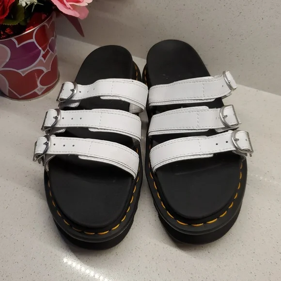 Dr. Martens White Strappy Sandals - Picture 3 of 11